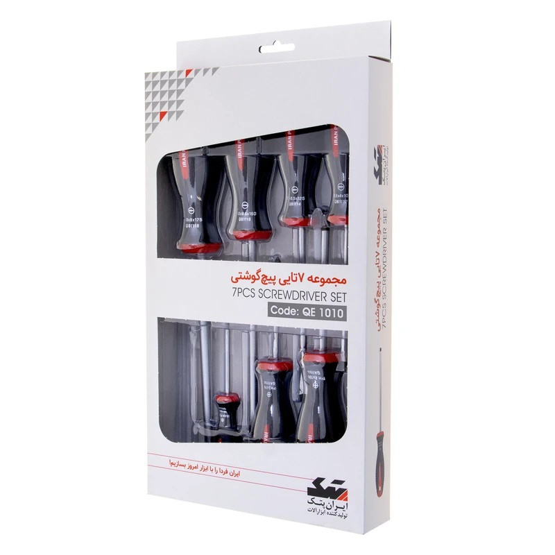 پیچ گوشتی ایران پتک مدل YP-QE 1010 مجموعه 7 عددی